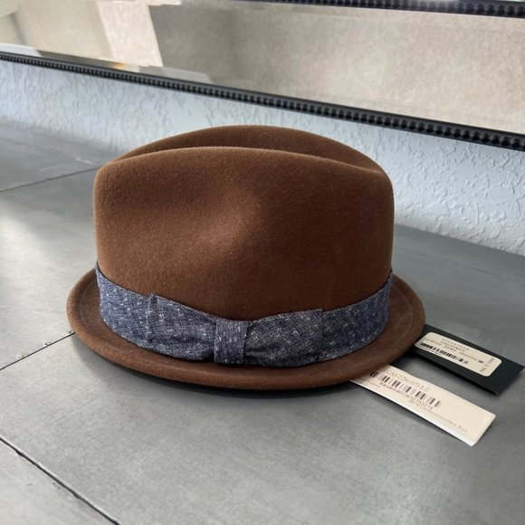 New Rag and Bone Chestnut Center Dent Fedora Wool Hat main image 5